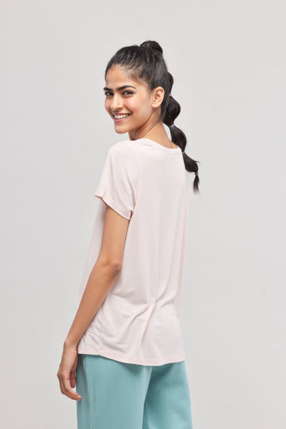 Aqua Terry Travel set with Light Pink Top