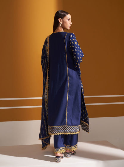 Marlow Wool Navy Kurta Set