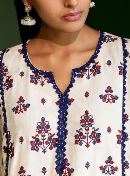 Marlow Wool Off White Kurta Set