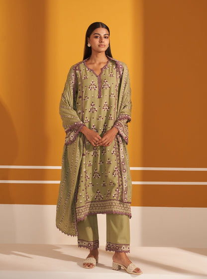 Marlow Wool Green Kurta Set