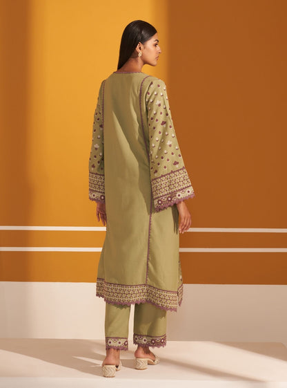 Marlow Wool Green Kurta Set