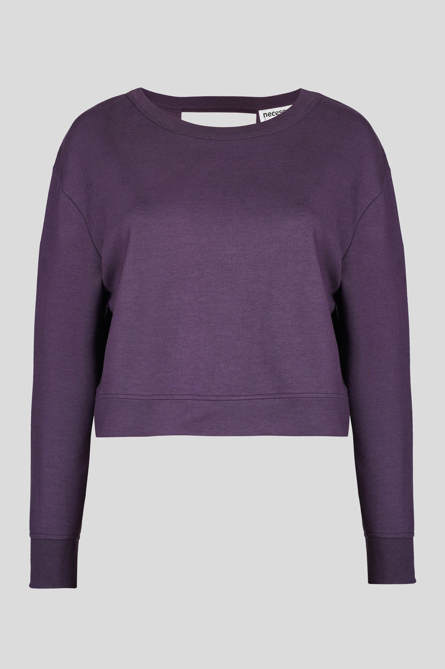 Bordeaux Bamboo Terry Open Back Sweatshirt