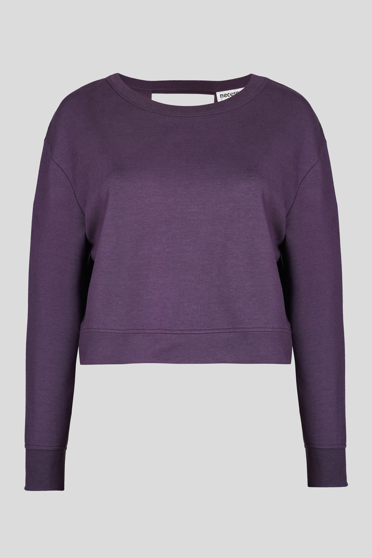 Bordeaux Bamboo Terry Open Back Sweatshirt