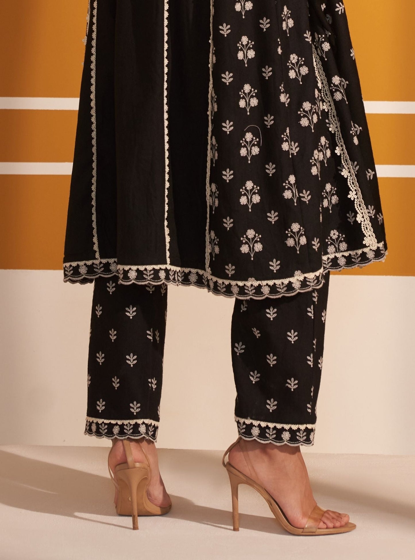 Selby Wool Black Kurta Set