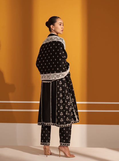 Selby Wool Black Kurta Set