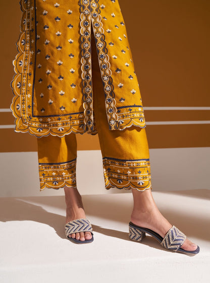 Tate Wool Mustard Kurta Set