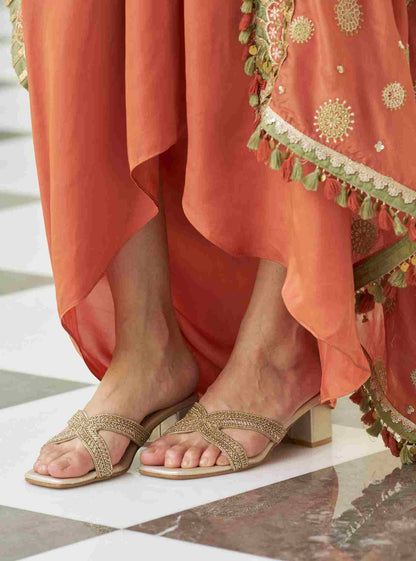 Aurora Gold Vegan Block Heel