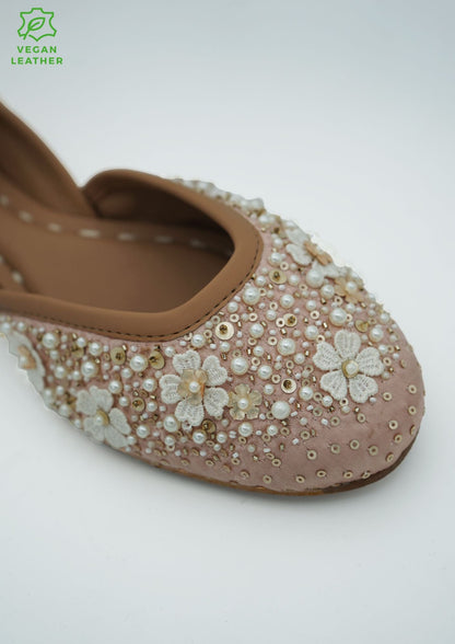 Eshaal Rose Gold Vegan Jutti