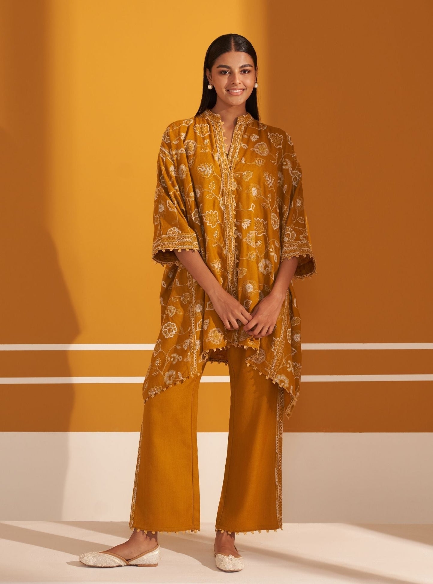 Ashby Wool Mustard Kurta Set