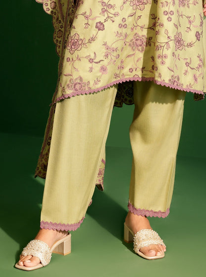 Juno Wool Green Kurta Set