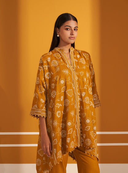 Ashby Wool Mustard Kurta Set