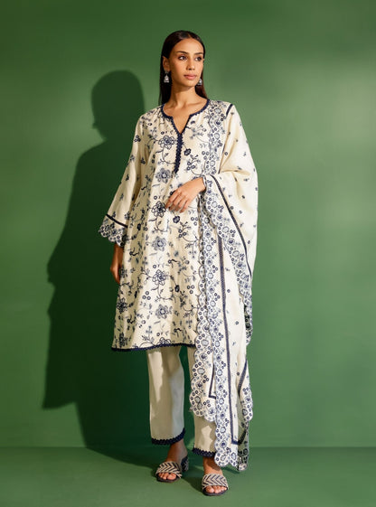 Juno Wool Off White Kurta Set