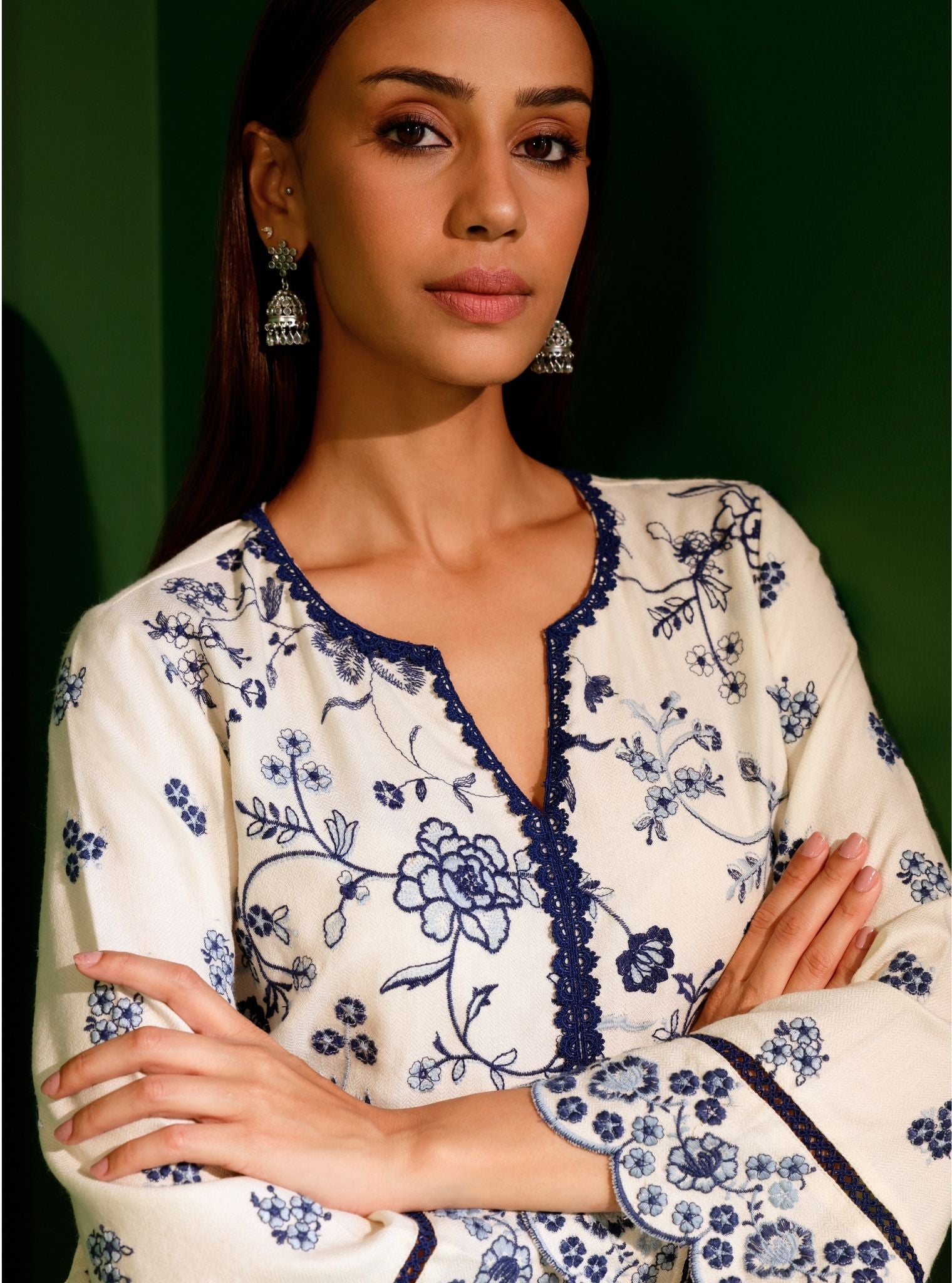 Juno Wool Off White Kurta Set