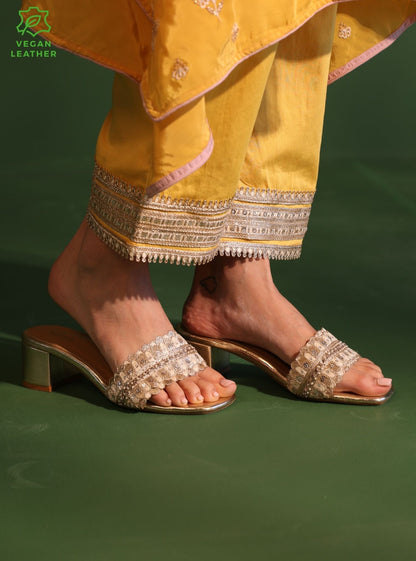 Shrija Gold Vegan Heel