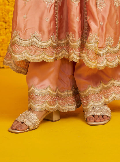 Lavanya Gold Vegan Block Heel