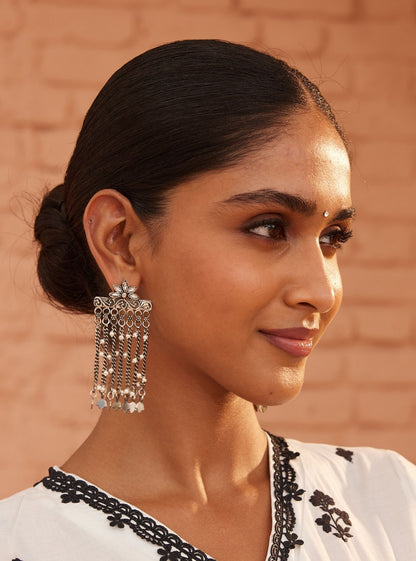 Pure Silver Jharna Earrings
