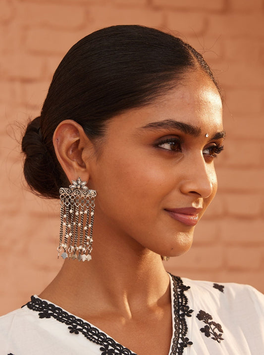 Pure Silver Jharna Earrings