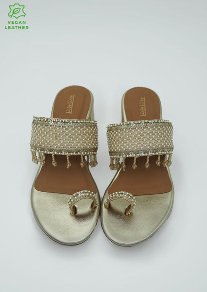 Aafrie Gold Vegan Kohla Heel
