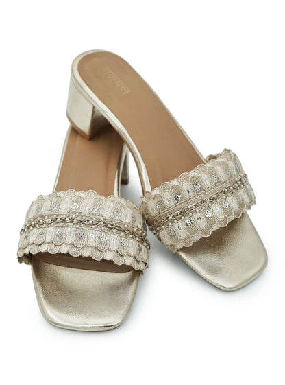 Shrija Gold Vegan Heel