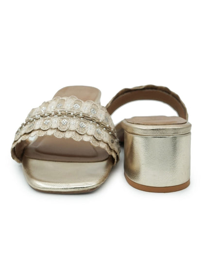Shrija Gold Vegan Heel