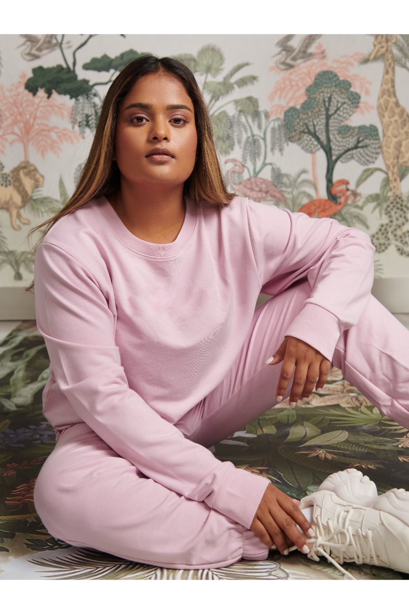 Bamboo Terry Pink Travel Jogger Set