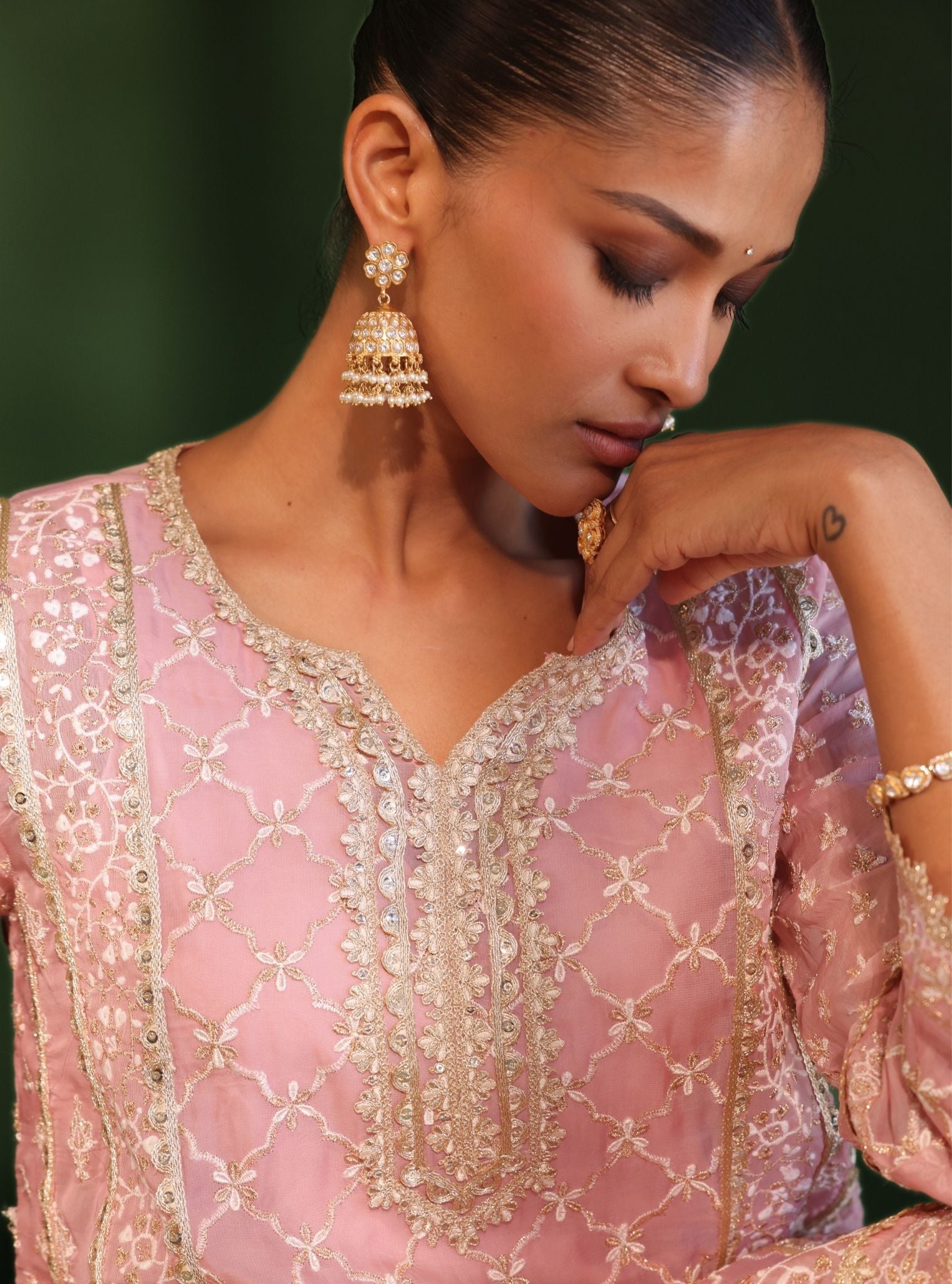 Pure Silver Dakshi Jhumki Gold