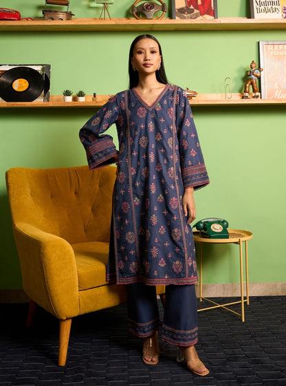 Heidi Wool Navy Kurta Set