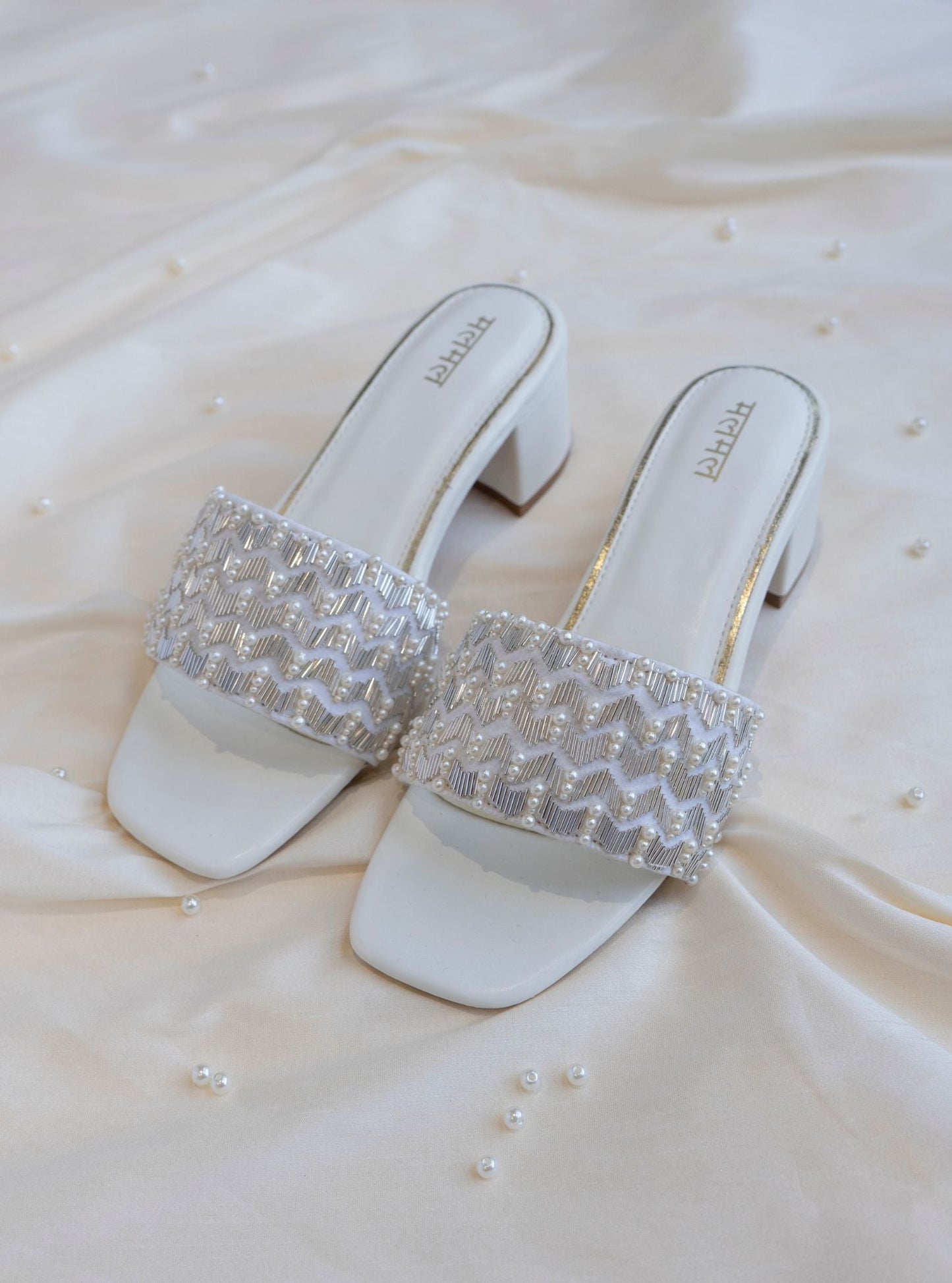 Lata Silver Vegan Heel