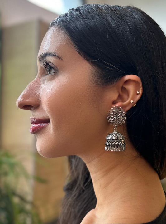 Pure Silver Zaina Jhumki