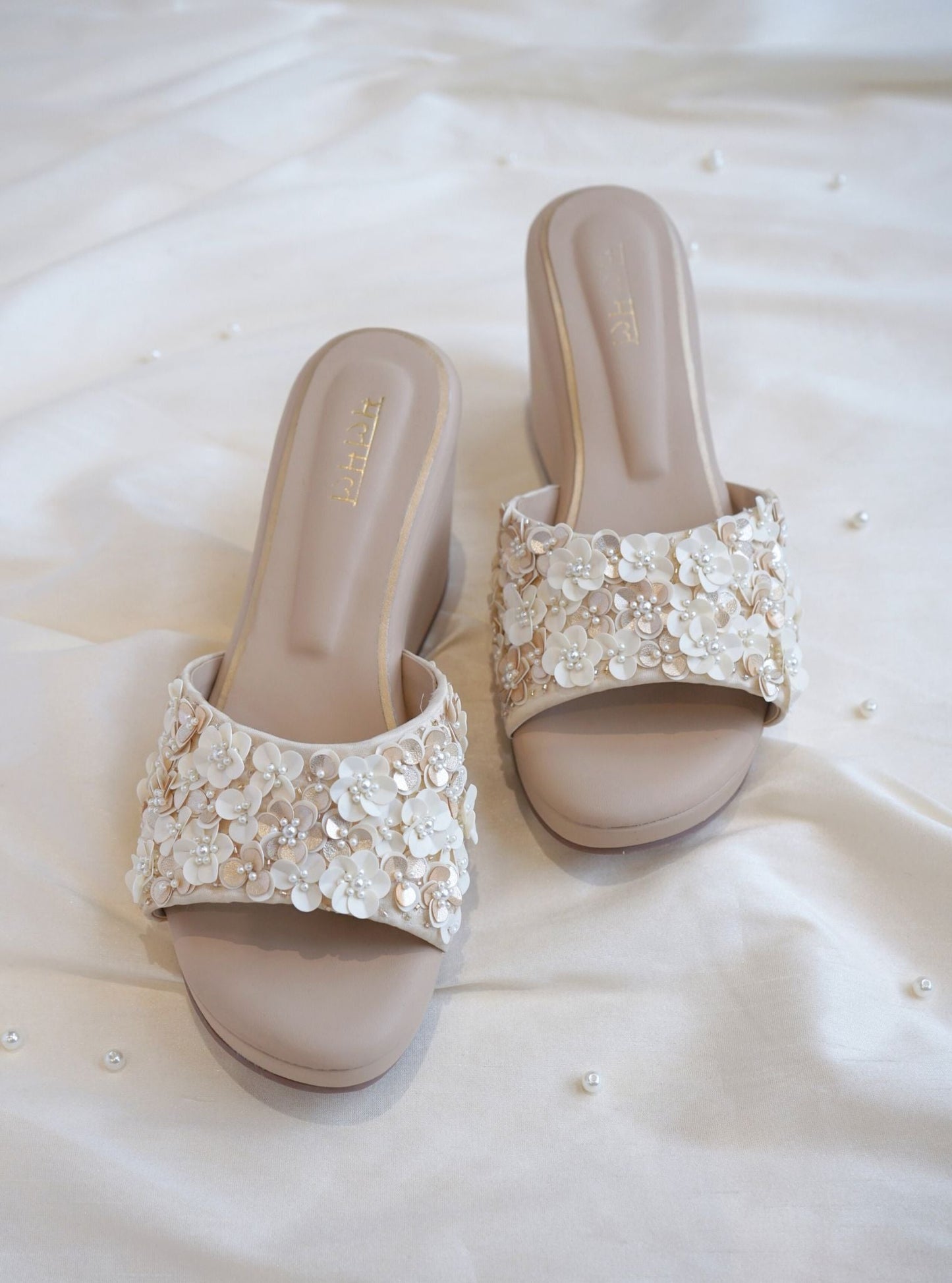 Varna Beige Vegan Strap Wedges