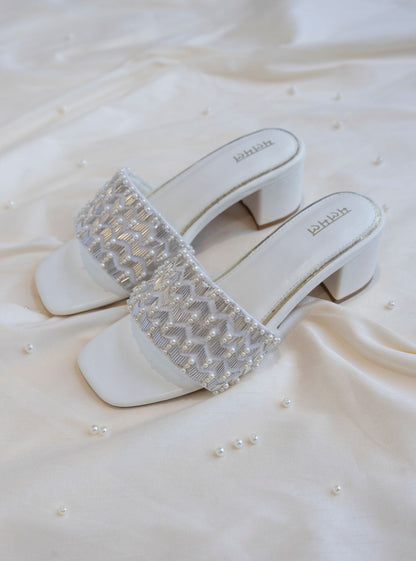 Lata Silver Vegan Heel