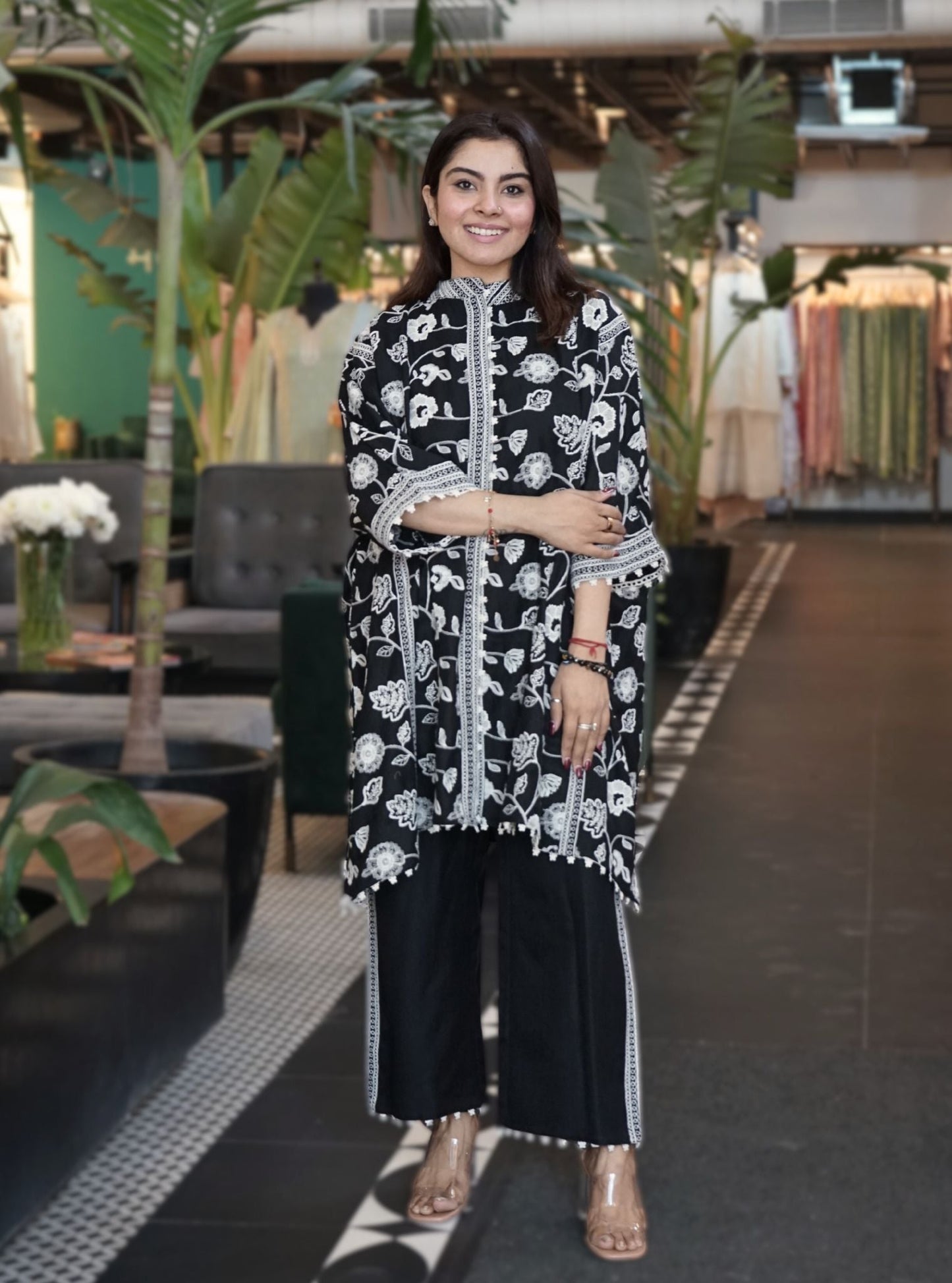 Ashby Wool Black Kurta Set