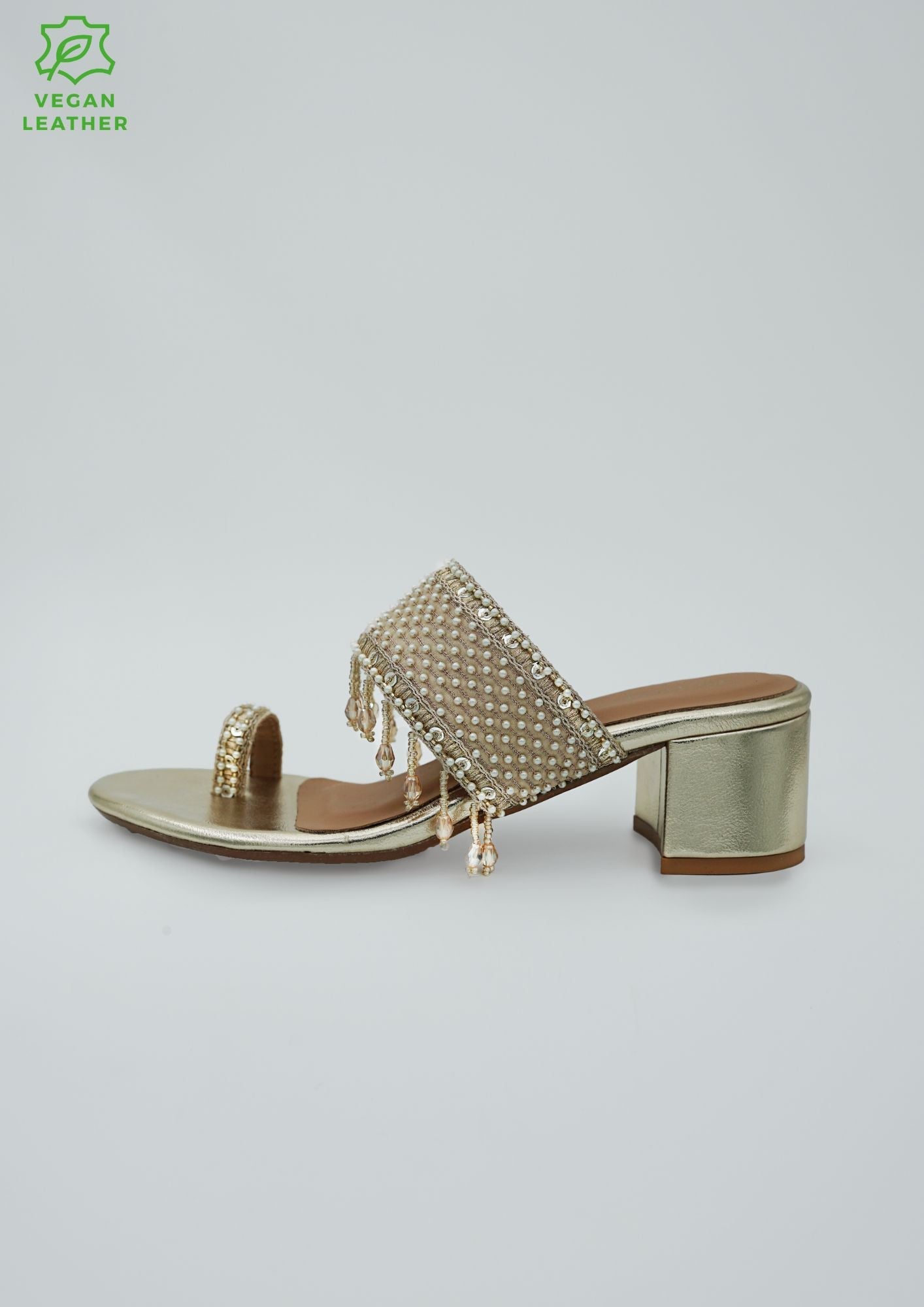 Aafrie Gold Vegan Kohla Heel