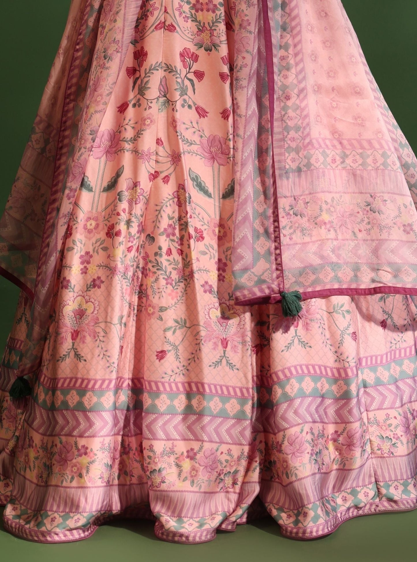 Jhanak Cupro Satin Pink Lehenga