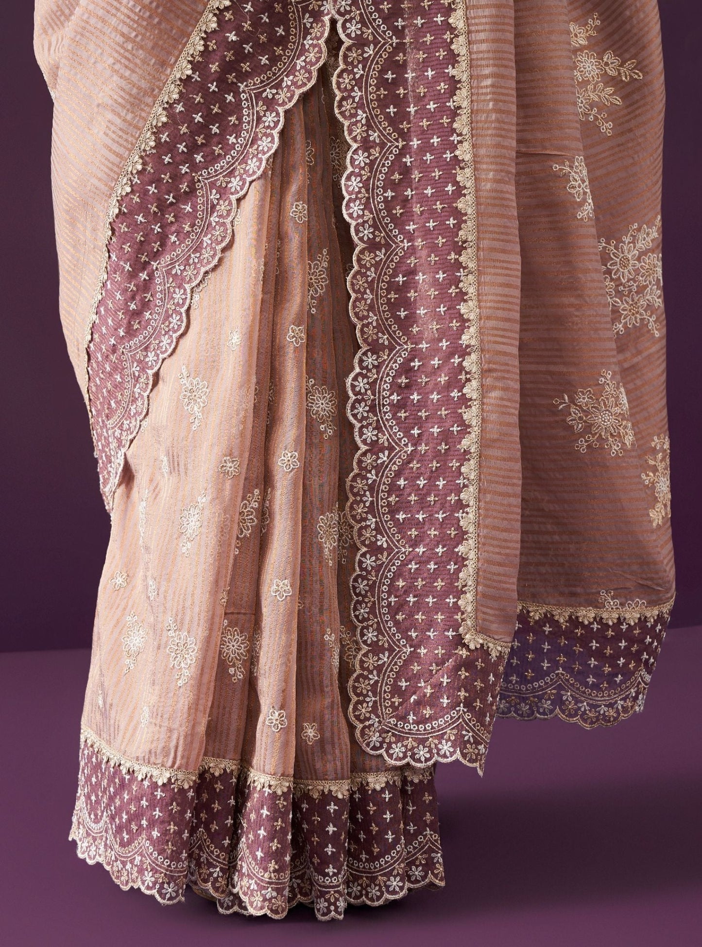 Aniyah Banarsi Lilac Saree