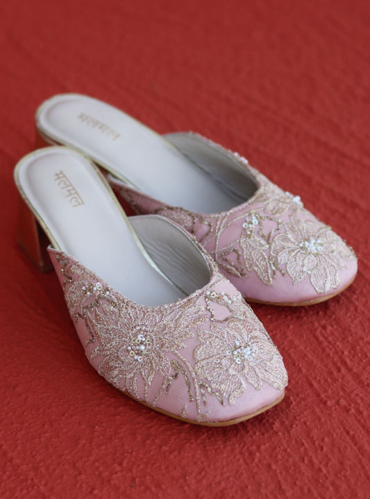 Mantra Pink Vegan Mule Heel