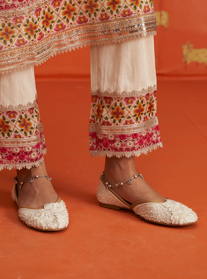 White Fiona Vegan Jutti