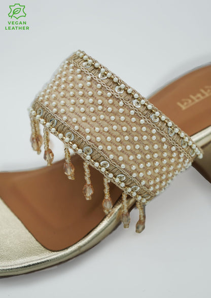 Aafrie Gold Vegan Kohla Heel