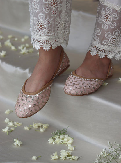 Zoya Light Pink Vegan Jutti