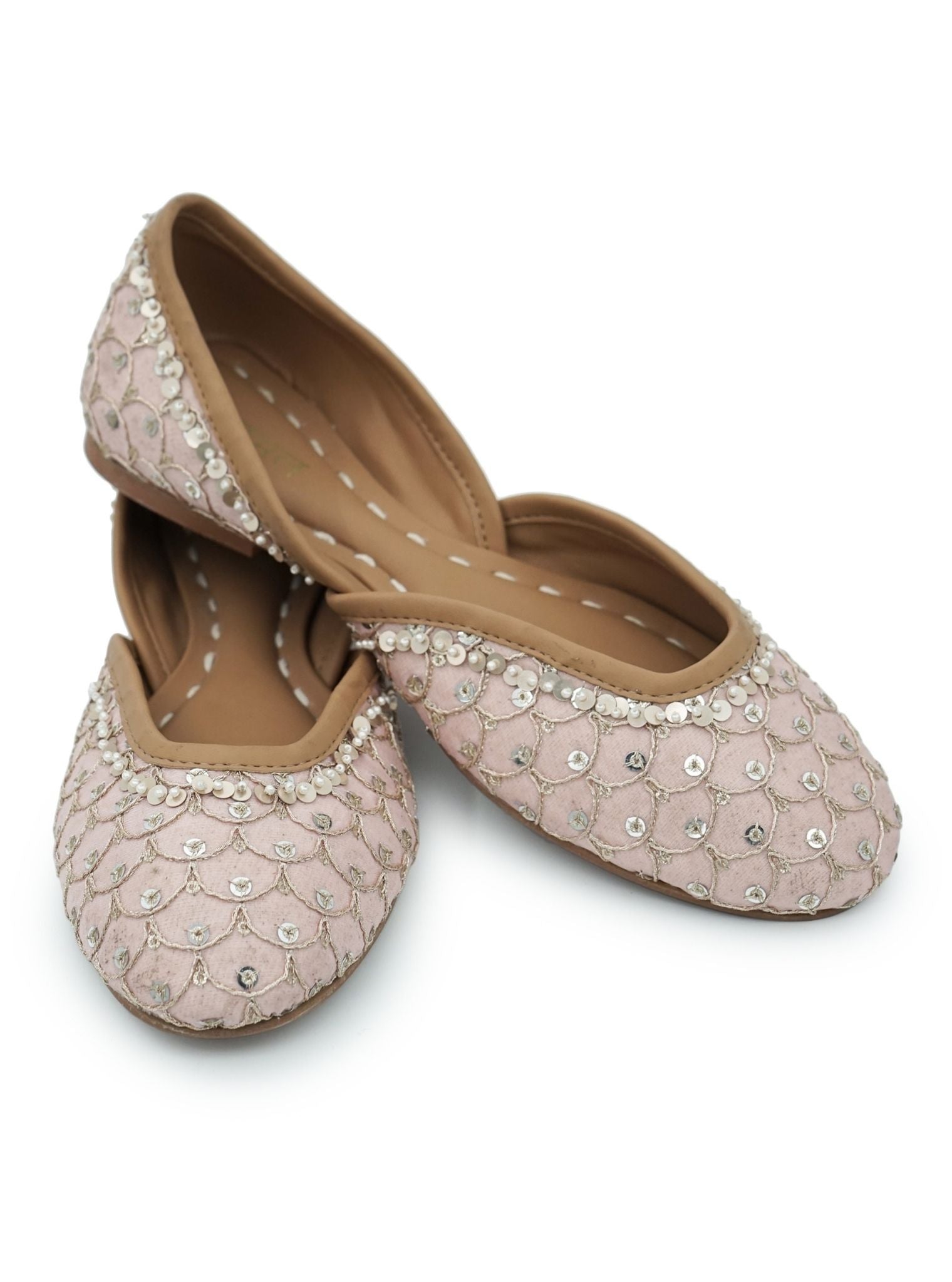 Zoya Light Pink Vegan Jutti