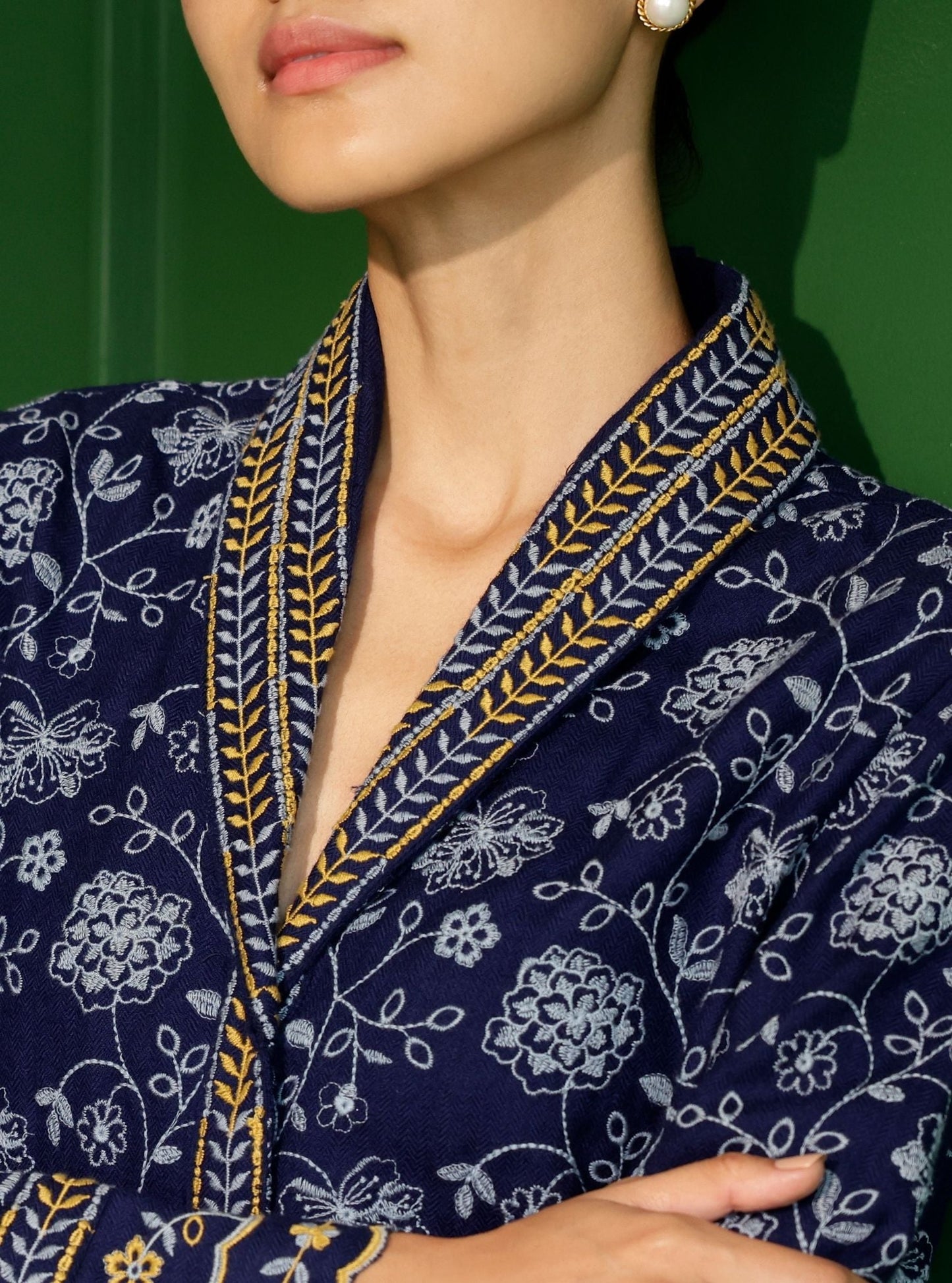 Colby Wool Navy Shirt Co-ord Set