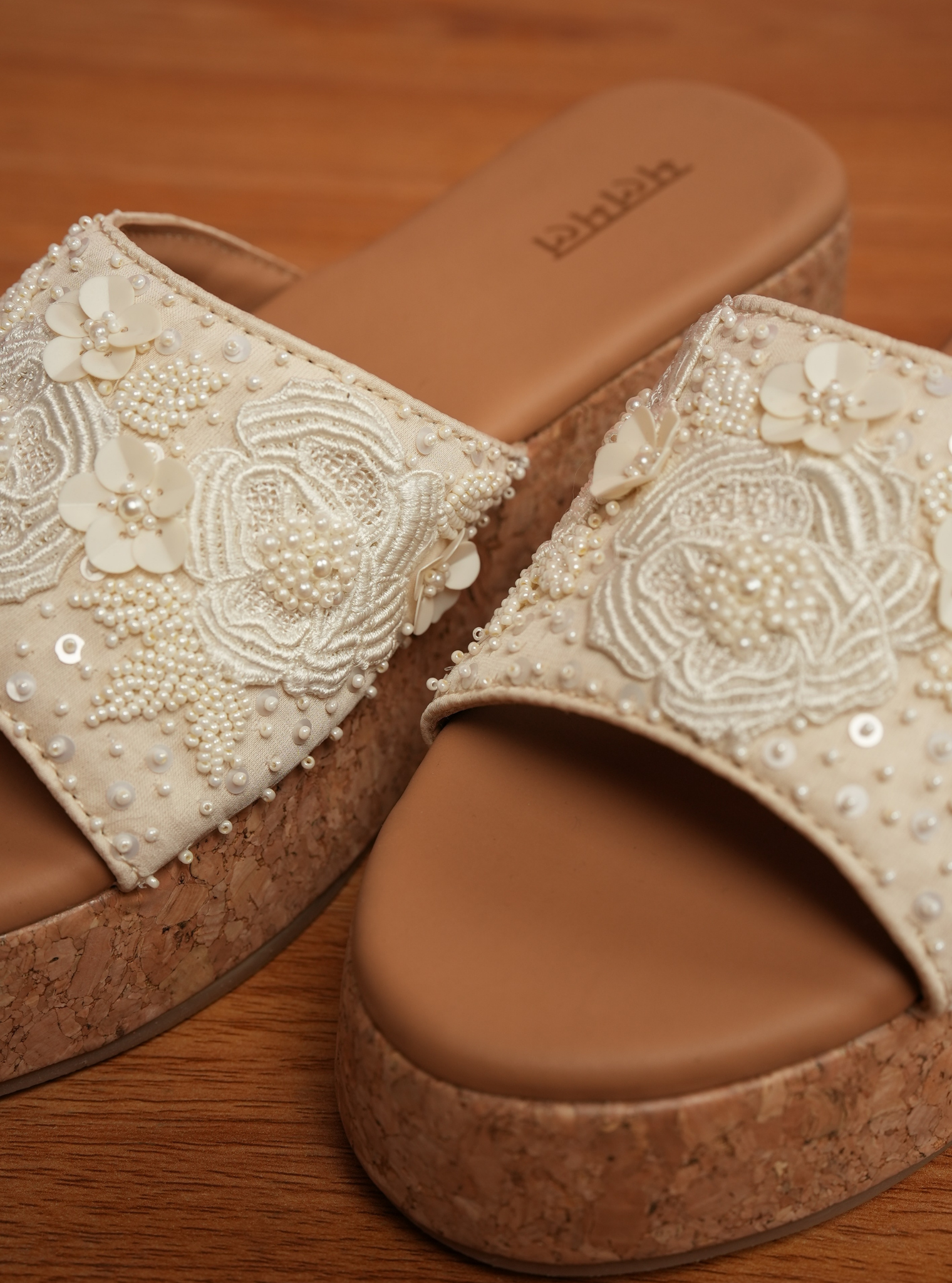 Amelia White Platform Wedge Heel