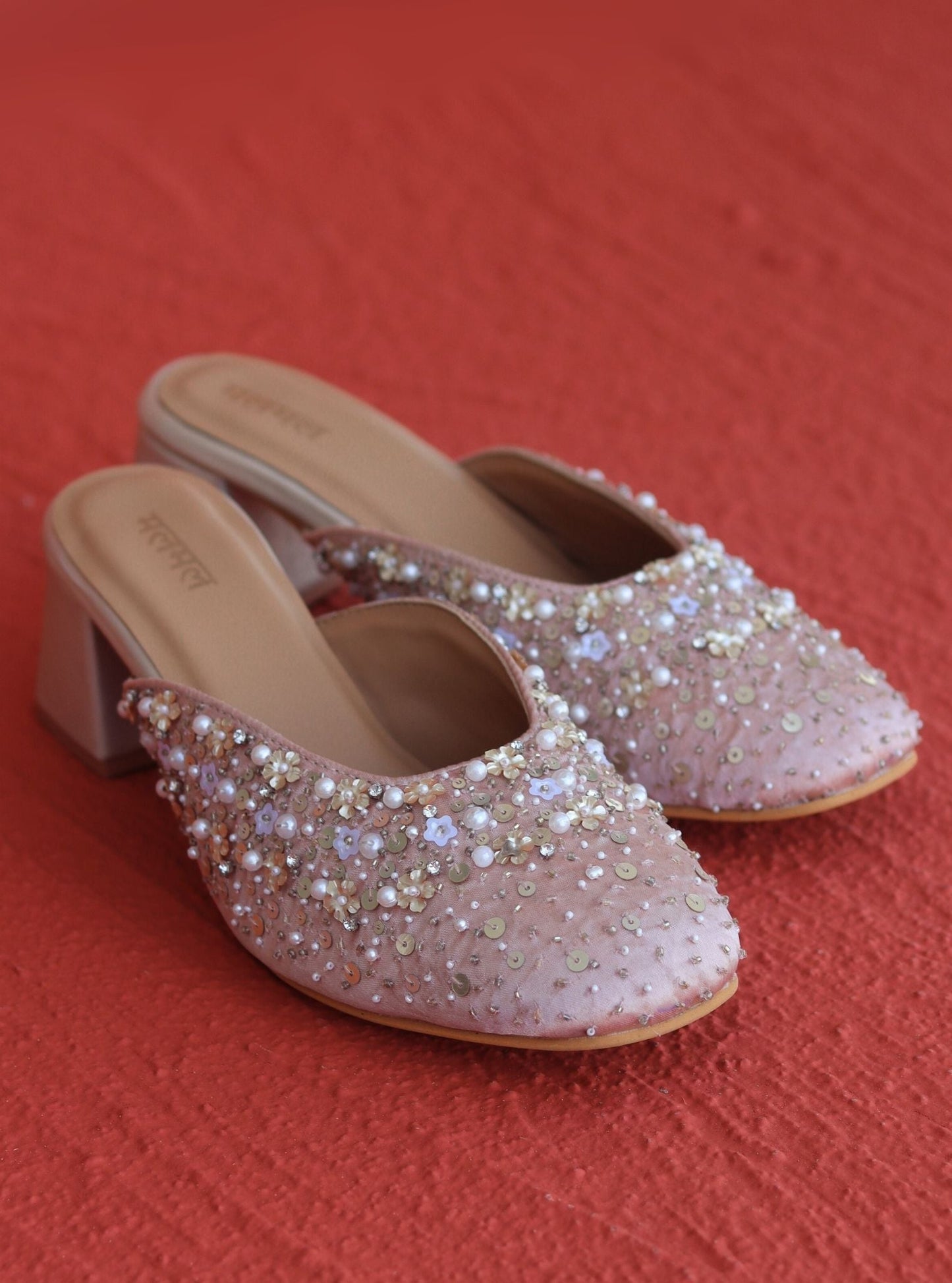 Samara Rose Gold Vegan Mule Heel