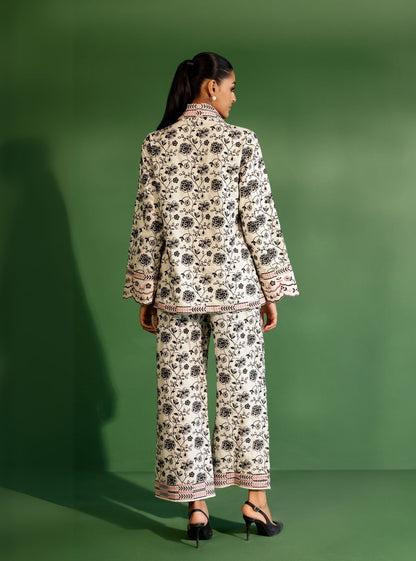 Colby Wool Off White Shirt Co-ord Set