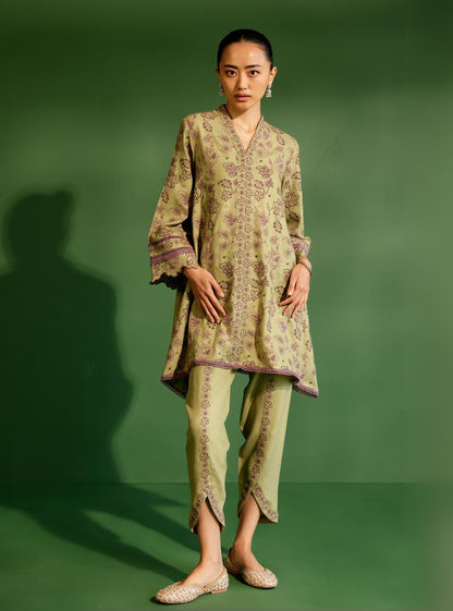 Ellis Wool Green Kurta Set