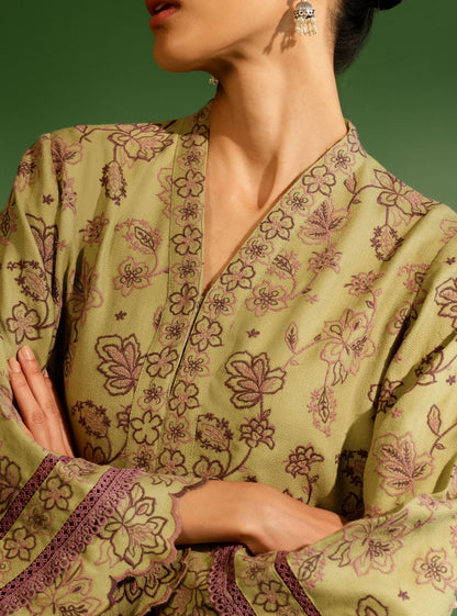 Ellis Wool Green Kurta Set
