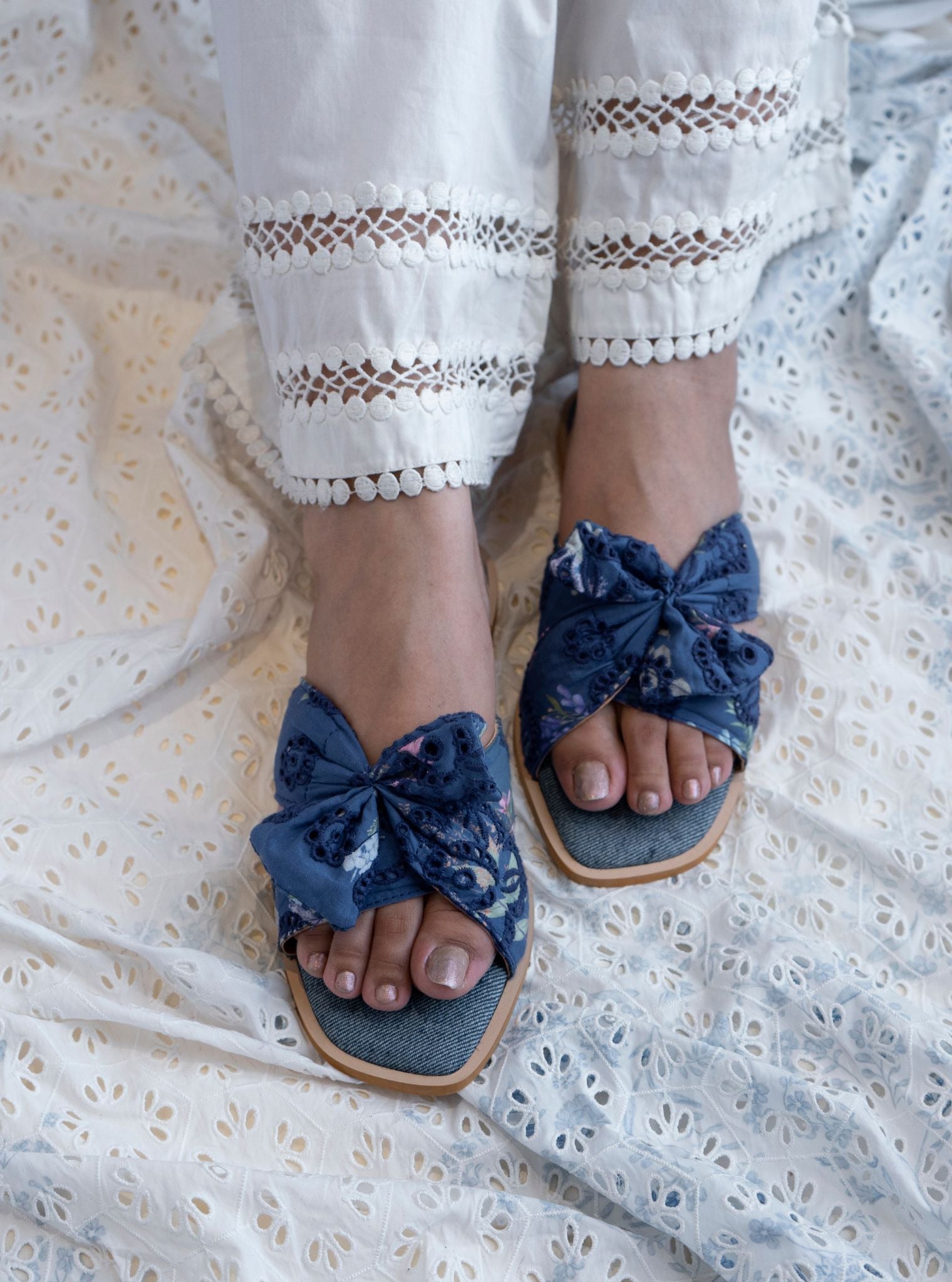 Ember Denim Flat Sandal