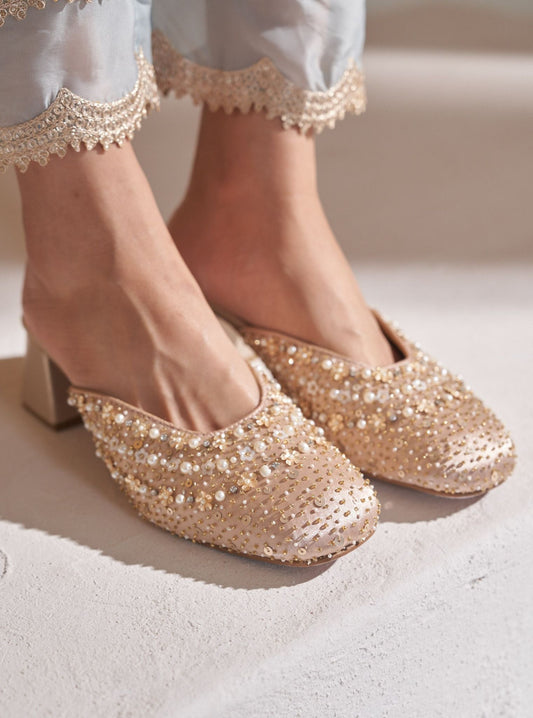 Samara Rose Gold Vegan Mule Heel