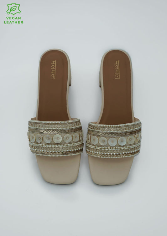 Kayla Off White Vegan Heel