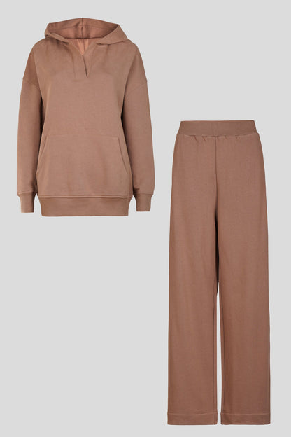 Mocha Terry Hoodie Co-ord Set